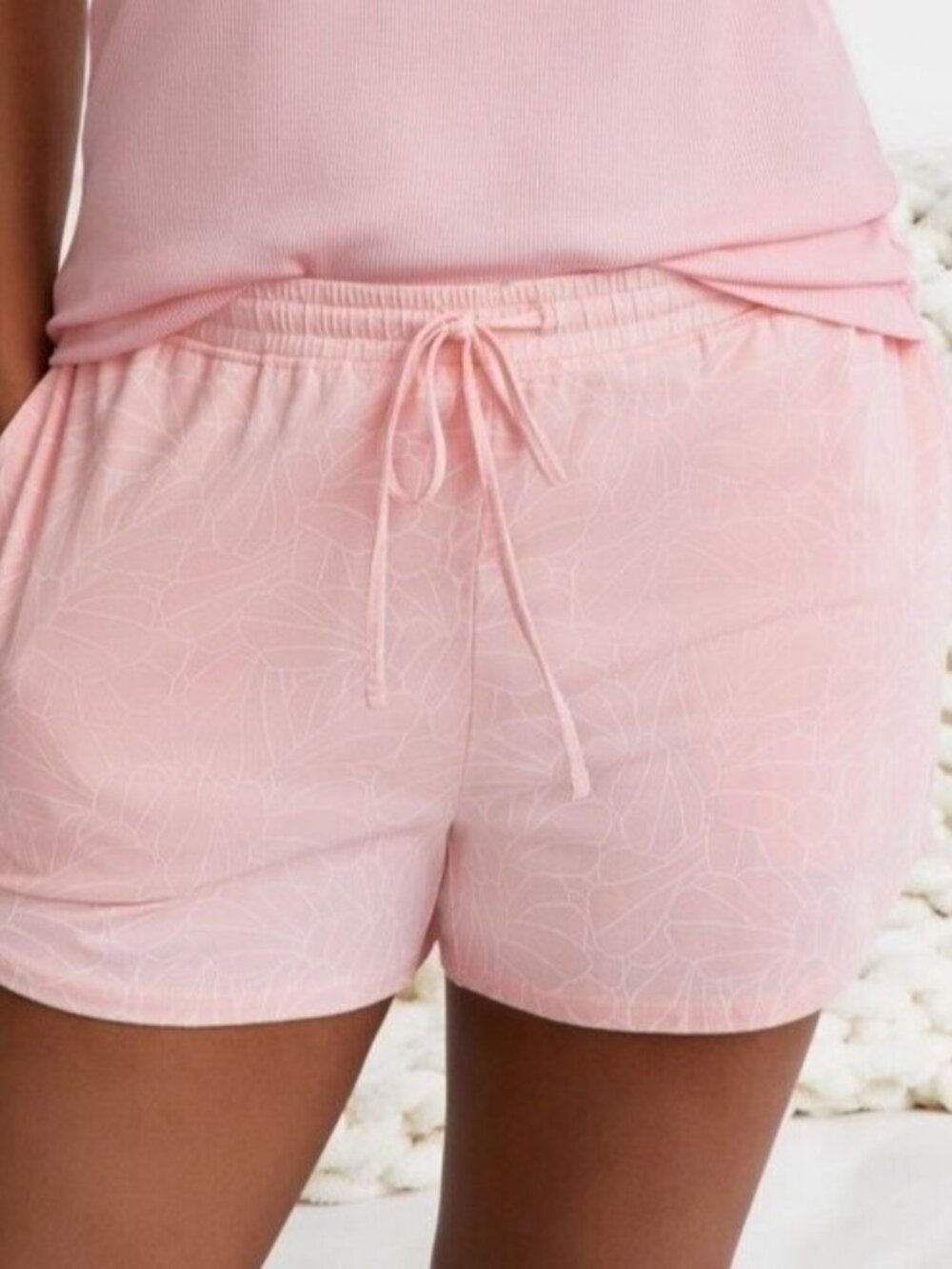 #988 State of Day Women's Printed Knit Sleep Shorts - Picture 3 of 7